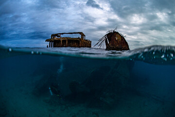 Wreck above and below