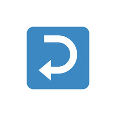 ↩️ Left Arrow Curving Right