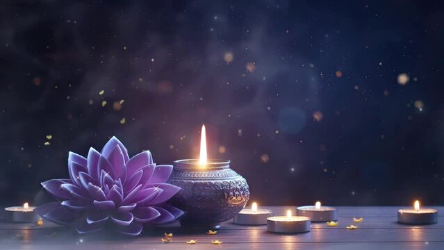 Diwali Festive Of Light Celebration Background Animation For Social Media Story. Seamless Looping Time-lapse Virtual Video Animation Background.