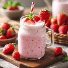 yogurt with strawberries