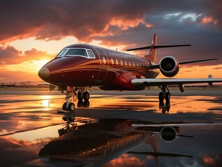 Luxury jet real estate photography generative ai