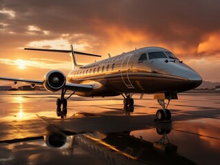 Luxury jet real estate photography generative ai