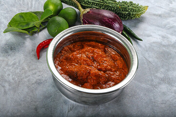 Indian cuisine - butter chicken with sauce