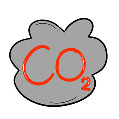 Carbon dioxide gas is produced by releasing smoke into the air.