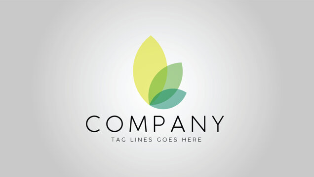 Abstract nature three leaves logo icon vector design illustration. healthy food, ecology, spa, business, diet vector logo.