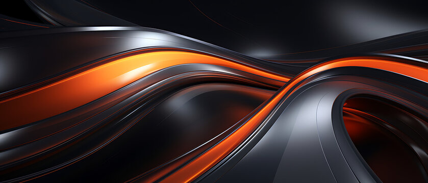 3D Metal Business Abstract Background with Molten Silver