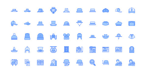 hat icon set