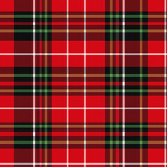Obraz premium Christmas tartan plaid textile repeat pattern