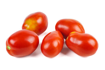 Fresh tomatoes isolated on white background