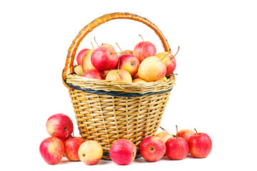 Wicker basket with crab apples