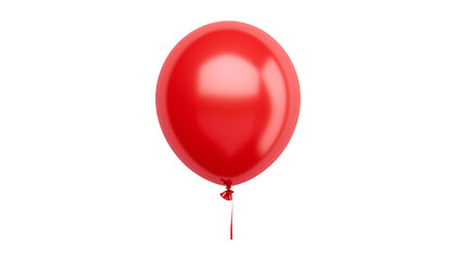 red balloon isolated on transparent background cutout