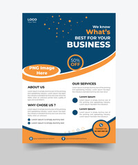 Template vector design for flyer, infographic, corporate business flyer template design,  flyer in A4 with colorful business proposal, 