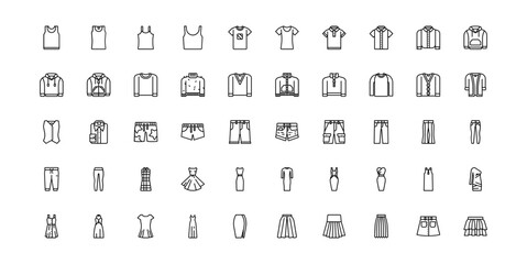 clothes icon set