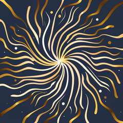 Vector Illustration of the gold pattern of lines abstract background.