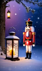 A Nut Soldier With A Lantern And Lantern