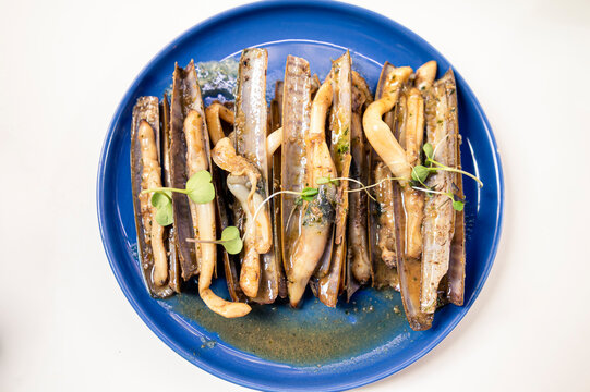 Delicious dish of fresh najavas cooked on the grill