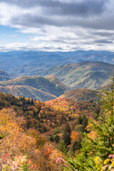 Fototapeta na wymiar Blue ridge mountains in autumn