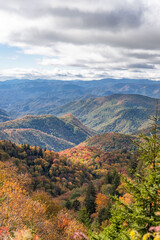 Blue ridge mountains in autumn