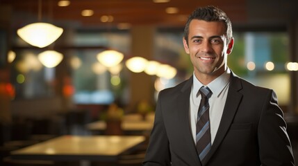 portrait of businessman with warm and confident smile