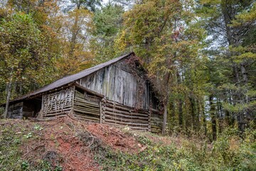 Blue ridge mountains in autumn