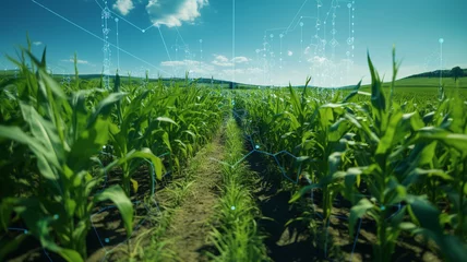 Fotobehang field with ripe corn in the summer © Daniel