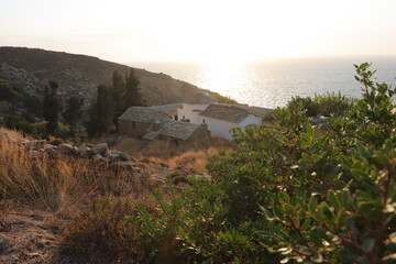 Beautiful monastery of the annunciation in Mavrianou on the north aegean island of Ikaria.