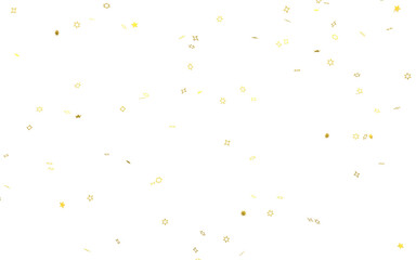 Realistic Golden Confetti and serpentine explosion For The Festival Party Ribbon Blast Carnival Elements Or Birthday Celebration

