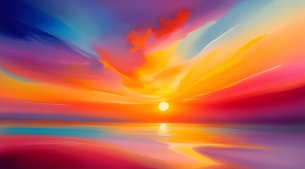 "Embrace of the Dawn" The essence of hope and new beginnings.  An abstract display of sunrise colors that blend together perfectly.  Let the vibrant shades blend together naturally.  It is a symbol 