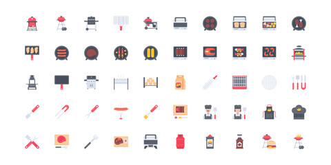 grill icon set