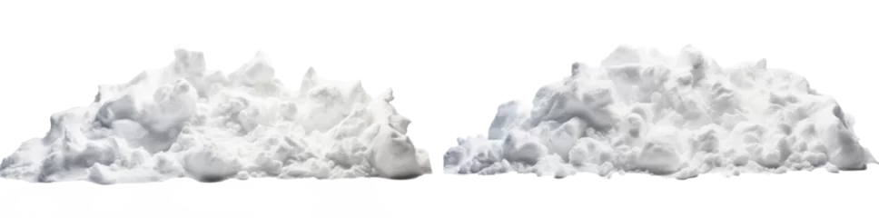 Fotobehang snowdrift png isolated on transparent background, snow-drift snow pile hill heap stack, white winter Christmas celebration concept © annaspoka