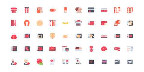 meat icon set