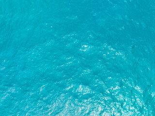 Nature background of Waves sea water surface ocean background, Bird's eye view ocean in sunny...