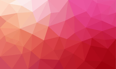 Red and Pink abstract mosaic low poly background texture.