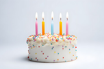 Birthday cake with candles wallpaper
