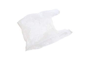 White plastic bag isolated on white background, Empty white plastic bag