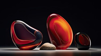 Aesthetic Glass Artwork on Display