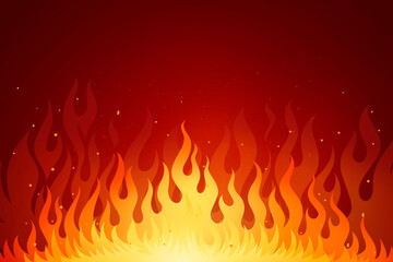 flame background, Fire flames, bright fireball, heat wildfire and red hot bonfire, campfire, red fiery flames,