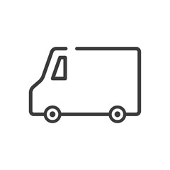 シンプルなミニバンタイプの車のアイコン - 自動車･宅配･送料のイメージ素材
