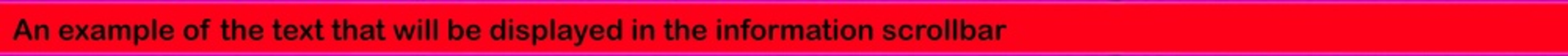 Message scroller panel with An example text - Scrollbar black (000000) font used Arial Rounded MT Bold - remove background text , replace red color - fe0018)