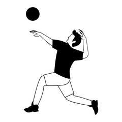 the volly ball illustration