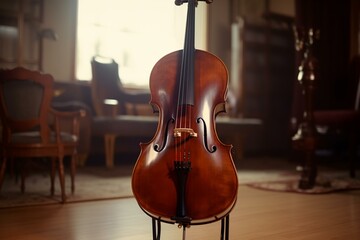 elegant cello for classic music. Generative AI