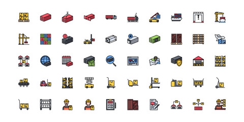 delivery icon set