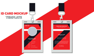 New creative and modern id card design template mockup