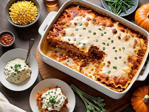 A Cassle With A Serving Of Food On It