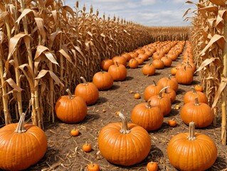 A Field Of Pumpkins