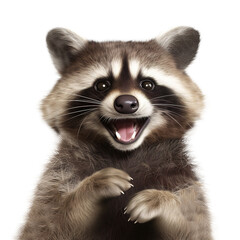 Obraz premium raccoon isolated on background.