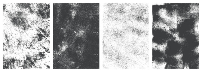 Abstract textures monochrome set poster