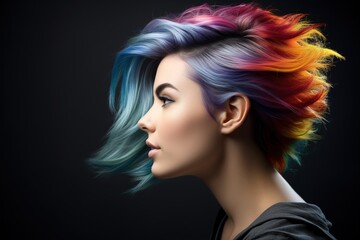 Fototapeta premium portrait of a woman with hair