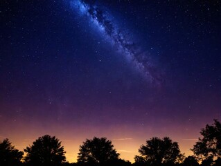 Fototapeta na wymiar The Milky And The Milky In The Night Sky