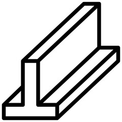t beam filled outline icon,linear,outline,graphic,illustration